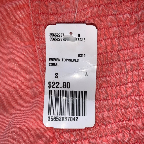 SOLD...Coral Forever 21 Bustier Crop Top - Picture 3 of 3